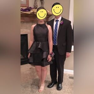 Ellie Wilde Mon Cherie Short Black Ruffle Dress Size 4